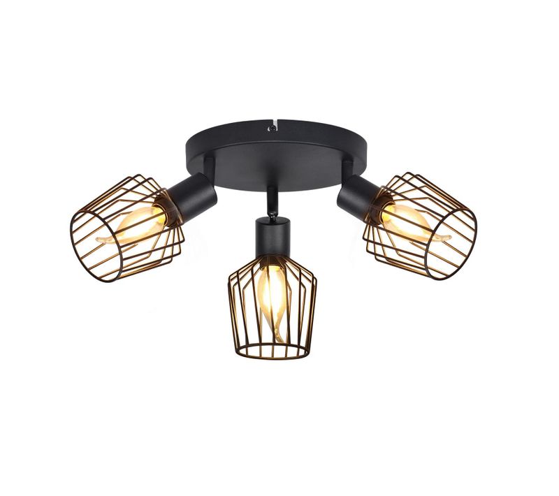 Plafonnier Salon 3 Flamming - Rond Spot De Plafond Pour Couloir Salle De Bain Max.25w