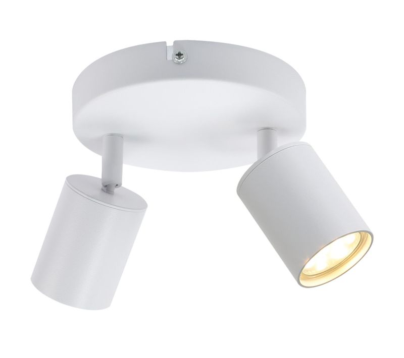 Plafonnier 2 Flammes Rond, Lampe De Plafond Pivotable 330° Moderne Pour Salon