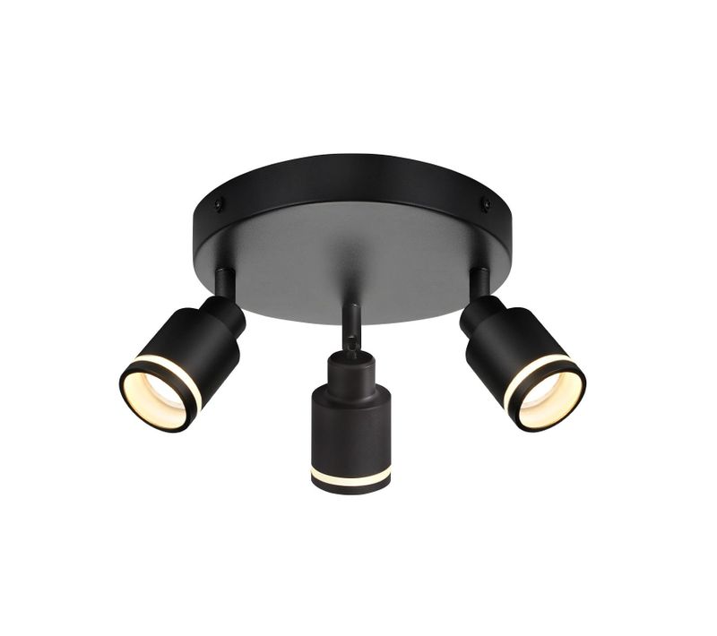 Spot De Plafond 3 Flammes Orientable 355° Moderne Lampe De Plafond Pour Bureau Salon