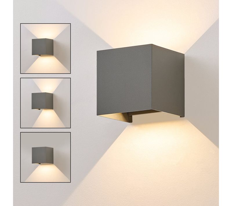 Applique Murale LED Intérieure 1er Up And Down LED Extérieur 5w Gris