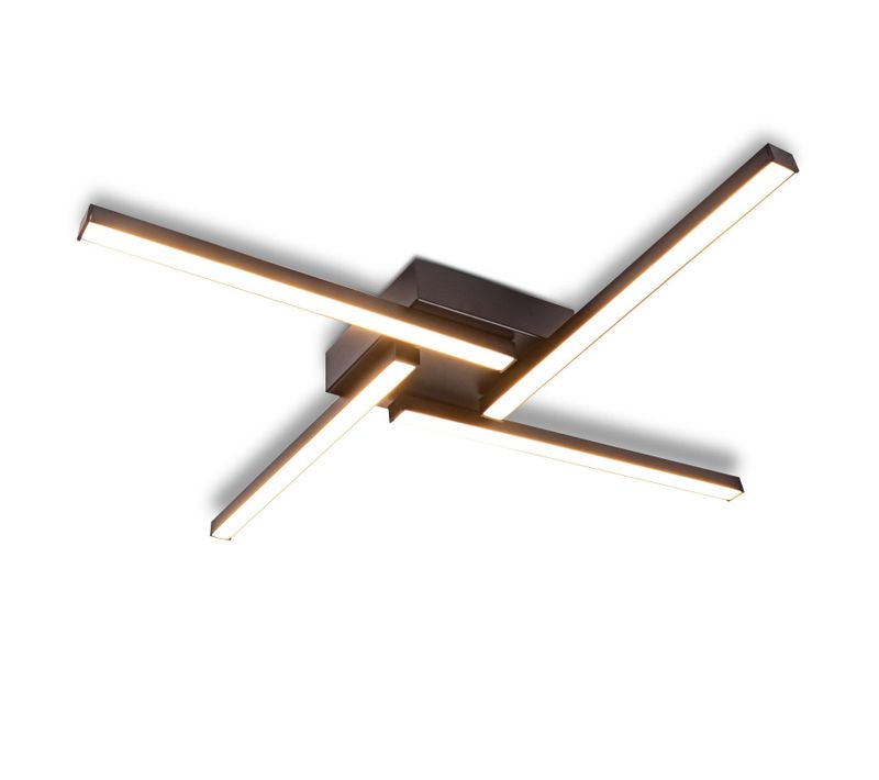 Plafonnier LED Salon Noir 24w Moderne 3000k Plafonnier Cuisine Salle à Manger