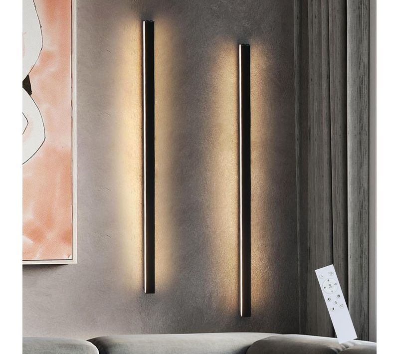 Applique LED 2er Intérieur Noir 100cm Applique 3000k Moderne Couloir Chambre à Coucher