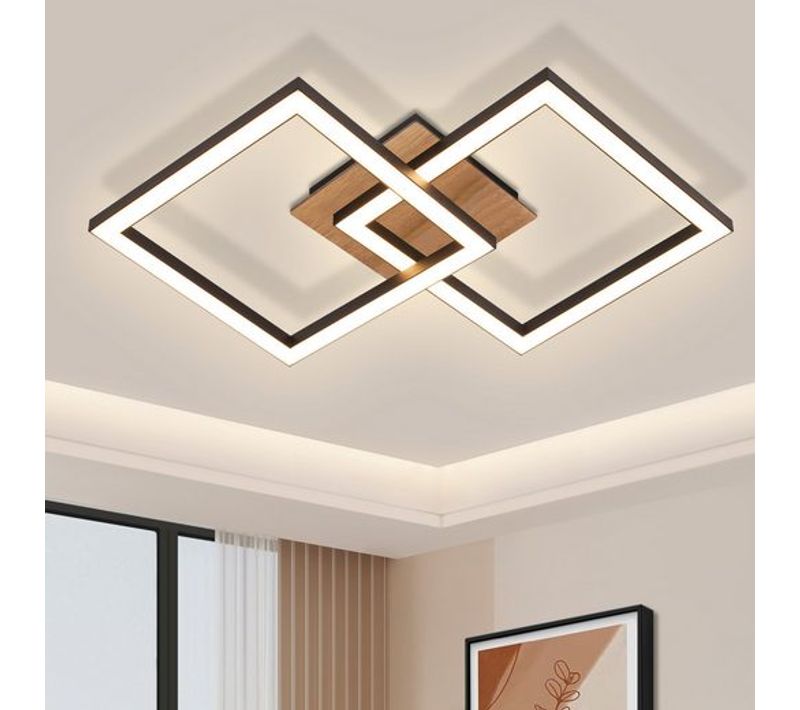 Plafonnier LED Moderne 12w En Noir Pour Cuisine Et Salon Avec Éclairage Doux