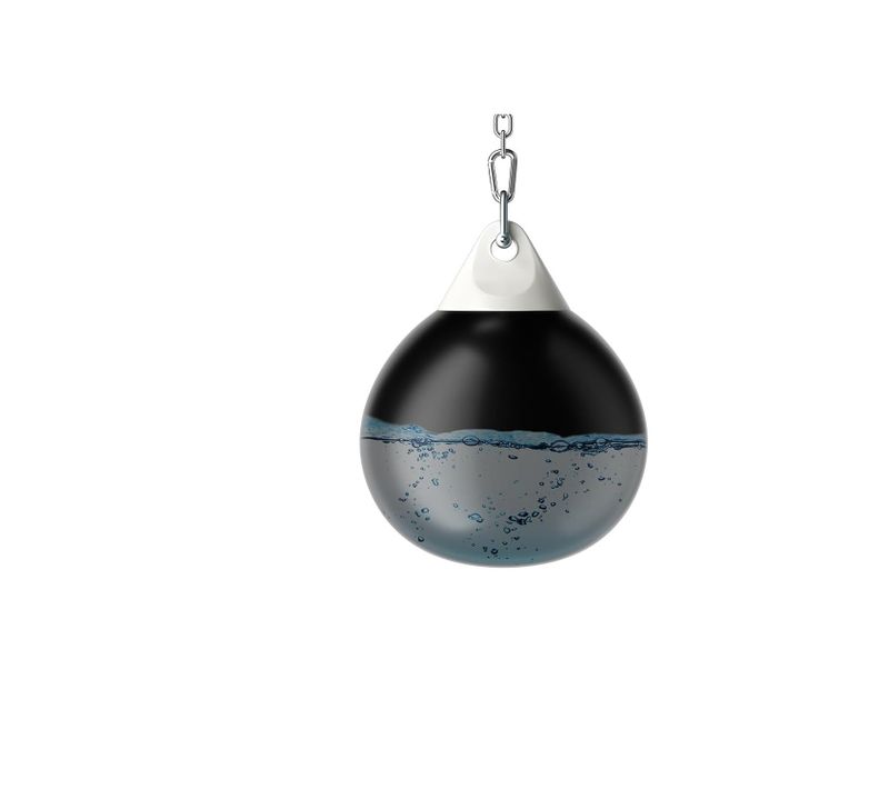 Sac De Frappe à Eau 45 X 58 Cm Avec Chaîne Métallique Réglable Charge Max 50kg (noir)