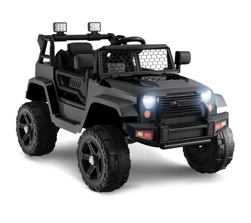 12v Voiture Électrique Enfants Avec Télécommande 2,4g,démarrage Progressif, Charge 30kg (noir)