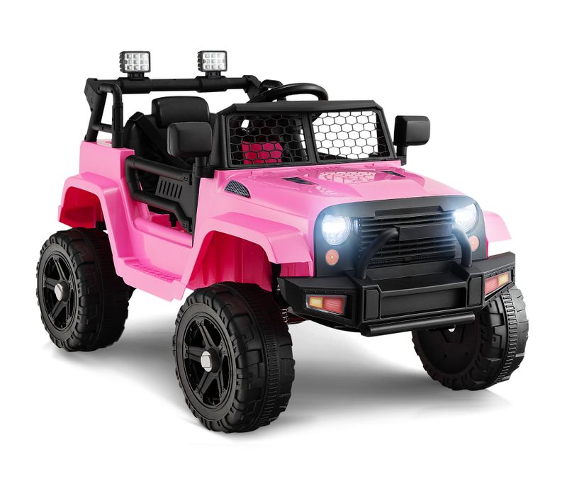 12v Voiture Électrique Enfants Avec Télécommande 2,4g, Véhicule Électrique à 4 Roues(rose)