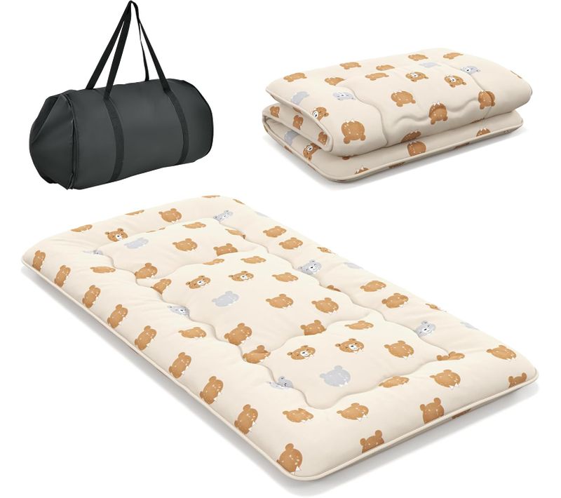 Matelas Futon Portable Pliable, Matelas Futon Japonais 140x200 Cm beige - Petit Ours