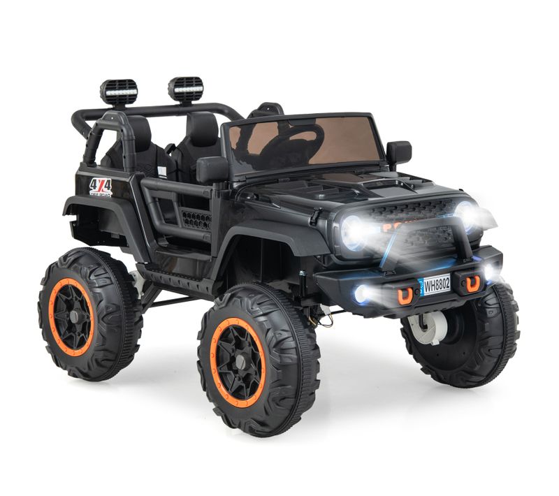 24v Voiture Électrique Enfants 2 Places 2,4g Et Pelle,3 Vitesses(3,9/4,8/5,9km/h) Pour 3-8 Ans(noir)