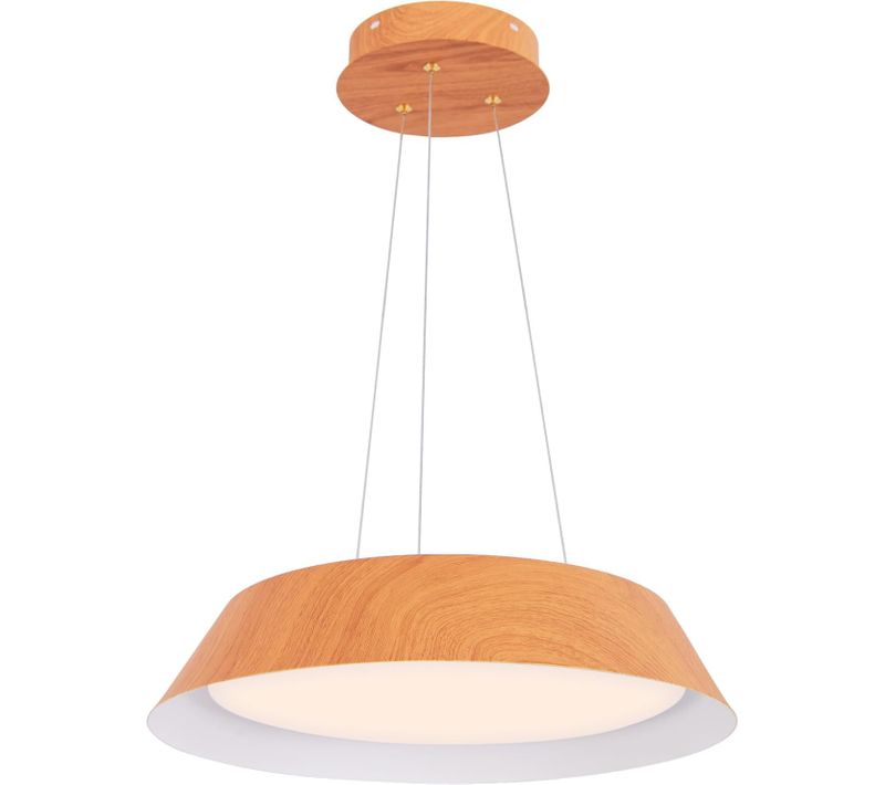 Lustre Suspension Moderne, Luminaire Suspendu LED à Lumière Chaude 3000 K, D. 40 Cm, Naturel