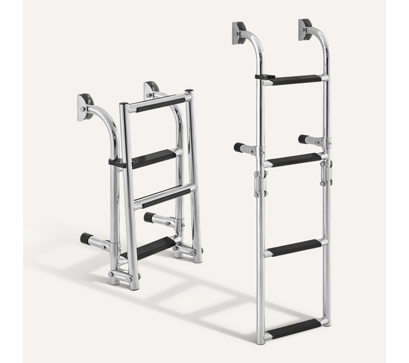 Échelle De Piscine Pliable à 4 Marches En Acier Inoxydable, Échelle De Securité