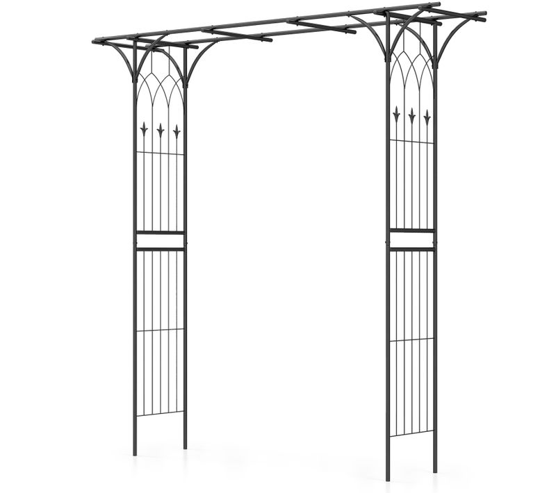 Arche De Jardin En Métal Pour Plantes Grimpantes,arceau à Rosiers En Treillis Extérieur 205x52x206cm