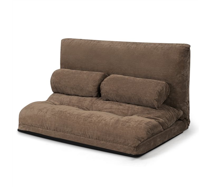 Canapé De Sol Pliable En Velours Côtelé, Canapé-lit Convertible(café)