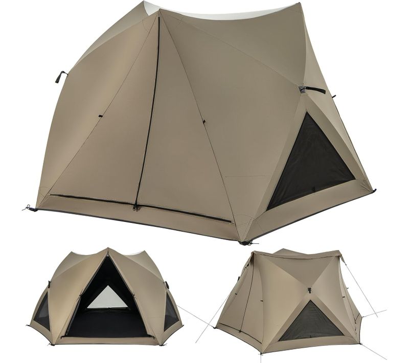 Tente De Camping Instantanée Pour 4-6 Personnes, Tente Familiale Imperméable 285 X 250 X 147 Cm