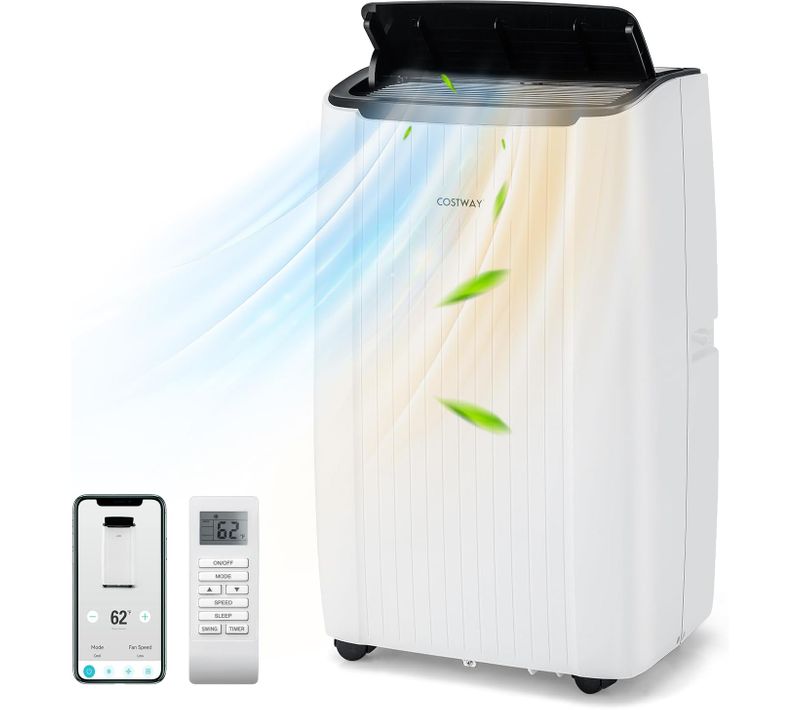 Climatiseur Mobile Silencieux 6 En 1, Refroidissement,chauffage,ventilateur (clim Pro-14000btu)