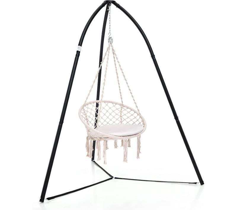 Support Pour Fauteuil Suspendu, Pied Fauteuil Suspendu Pivotant En Métal, Capacité 200 Kg