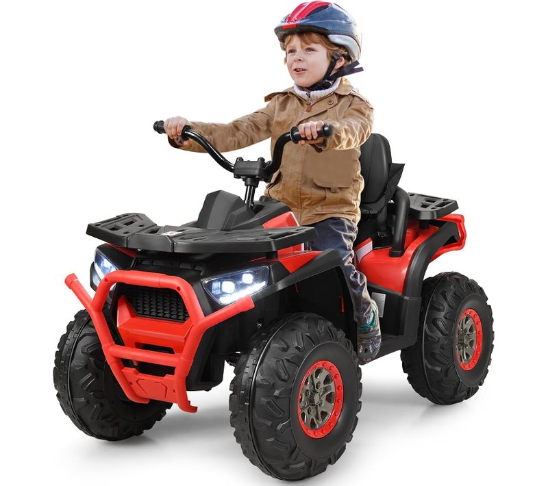 12v Quad Électrique Enfants Avec Lumières LED, Musique, 4 Roues Antidérapantes, 113 X 69 X 76 Cm