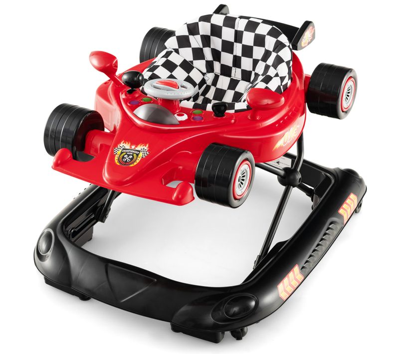 4 En 1 Trotteur Bébé Évolutif Pliable Avec 3 Hauteur Réglable, Charge 12kg Rouge