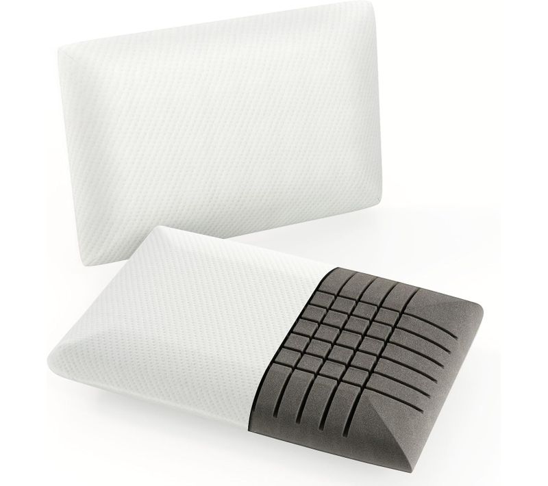 Lot De 2 Oreillers Ergonomique Cervical Orthopédique, Coussins En Mousse à Mémoire De Forme