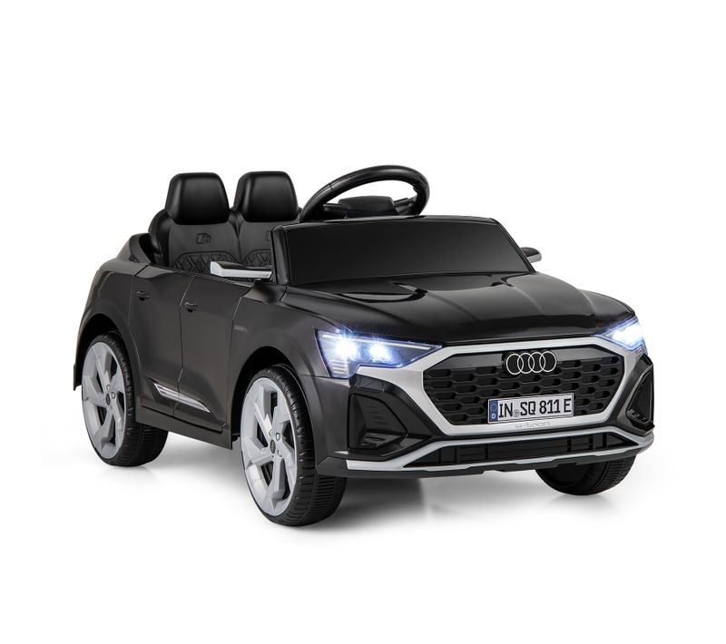 12v Voiture Électrique Enfant Avec Télécommande Et Volant, Charge 30kg Pour 3 Ans+ (noir)