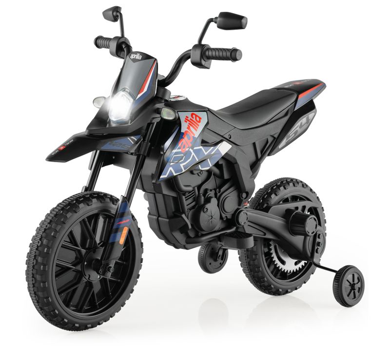 12v Aprilia Moto Électrique Enfant Avec Musique Et Lumière, Vitesse 5,5-6 Km/h ,bleu