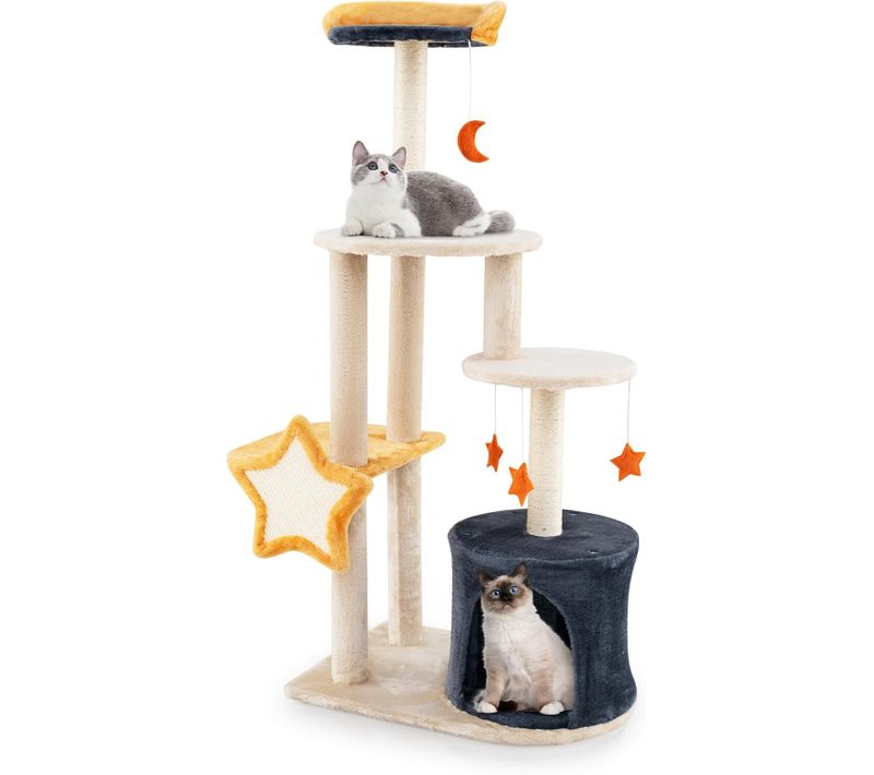 Arbre à Chat XXL 160 Cm, Arbre à Chat Maine Coon, 6 Plateformes, Tour Pour Chaton à 6 Étages