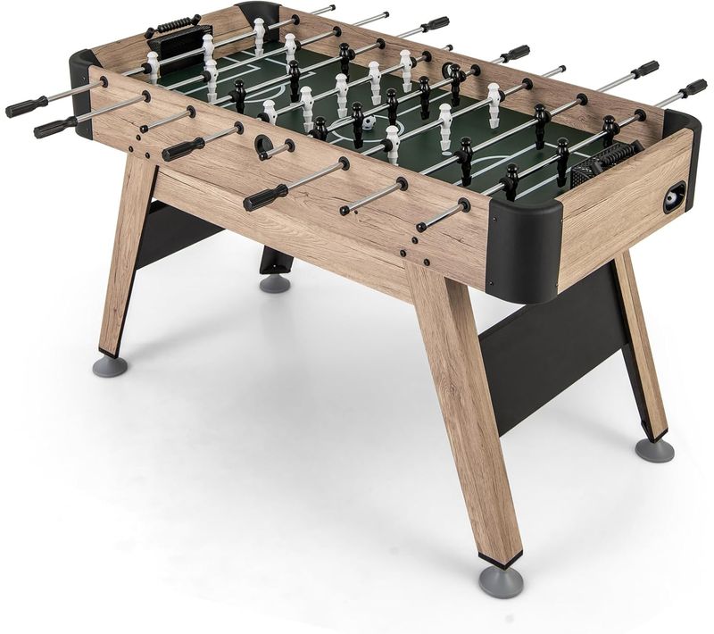 Baby-foot Sur Pieds En Bois Avec 26 Joueurs, Poignée Antidérapante Et Niveleurs Réglables