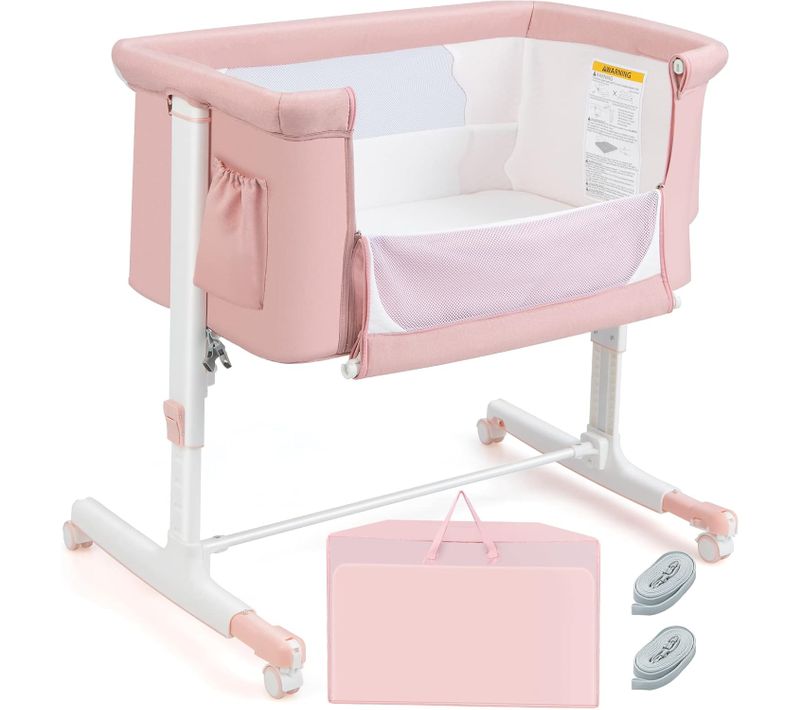 3 En 1 Lit Cododo Bébé Avec Matelas Et 5 Hauteur Réglable, Lit Bébé Evolutif Avec Inclinaison