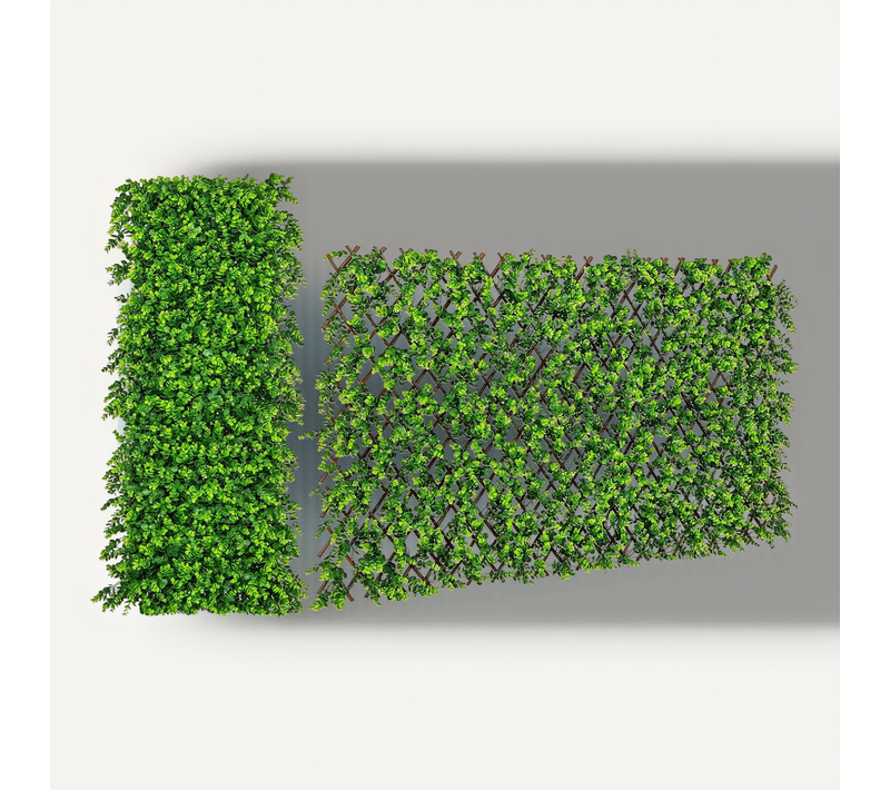 Haie Artificielle Brise-vue Décoration Extensible, Panneau (eucalyptus Vert)