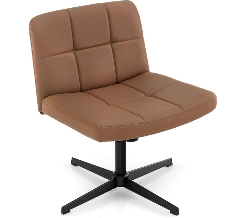 Chaise De Bureau En Cuir Avec Assise Large, Réglable En Hauteur, Charge 150 Kg (marron)