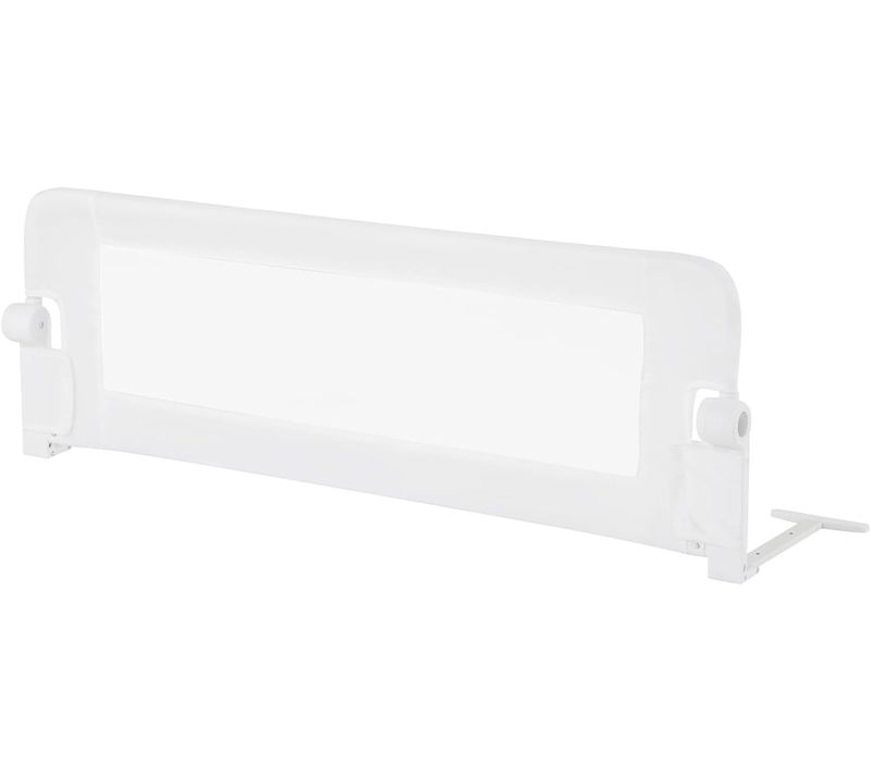 Barrière De Lit Pliable Bébé/enfant, Mousse Souple, Installation Facile, 120x42.5cm,blanc