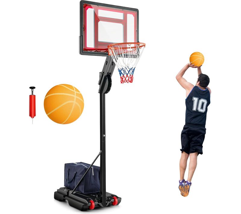 Panier De Basketball Sur Pieds Hauteur Réglable De 1,55 à 3,1 M, Support De Basketball Portable