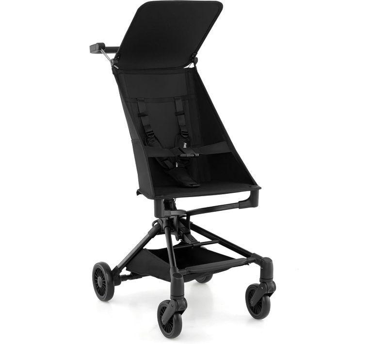 Poussette Canne Bébé 6-36 Mois(charge 15 Kg) Avec Canopy Ajustable Et Siège Hamac, Noir