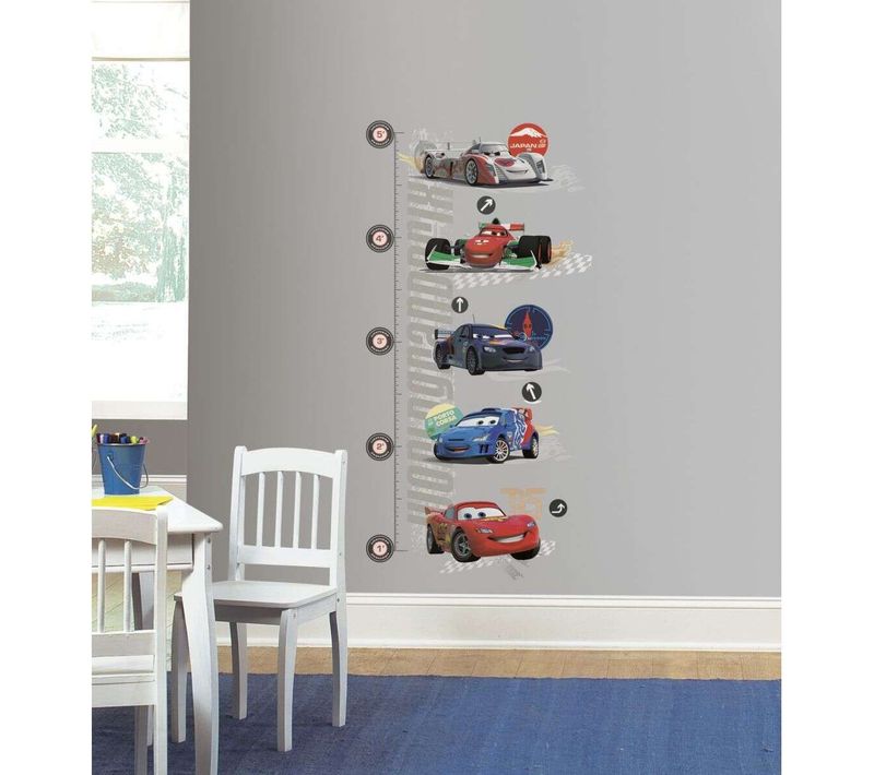 Stickers Repositionnables Échelle De Mesure Taille Enfant, Cars, Disney - Disney Toys Cars 2