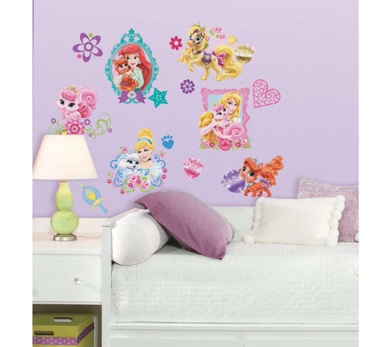 Stickers Repositionnables Princesses Et Leurs Animaux De Compagnie - Princesses et Pets Disney