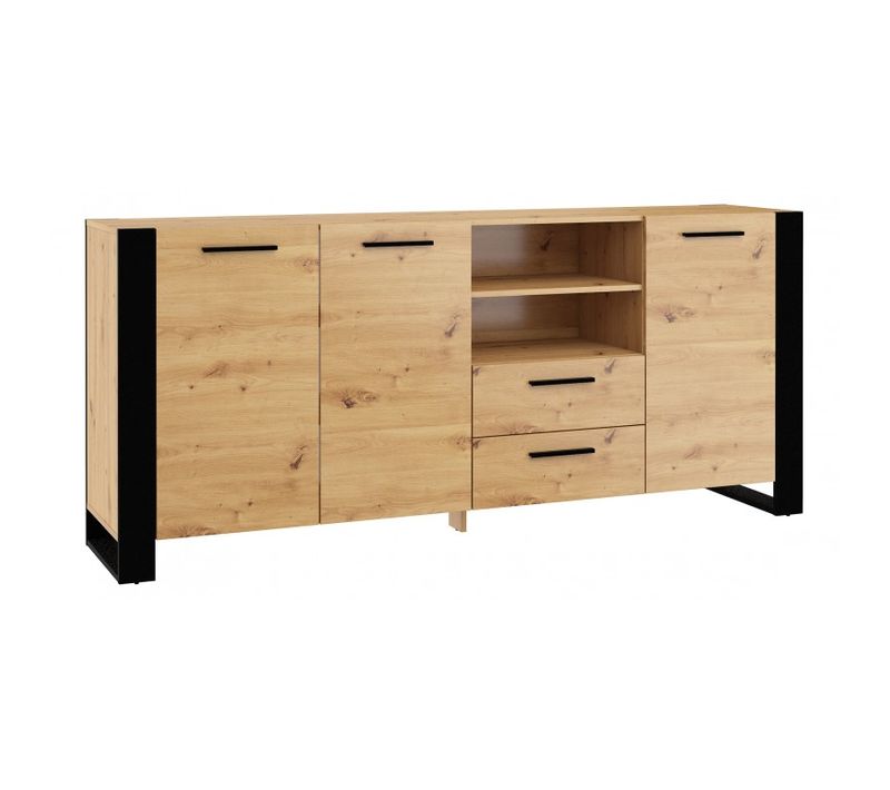 Buffet De Rangement Nuka D 97x197x45cm Design Moderne