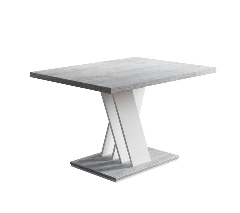Table Basse Malava - Beton Et Blanc 100 X 70 Cm