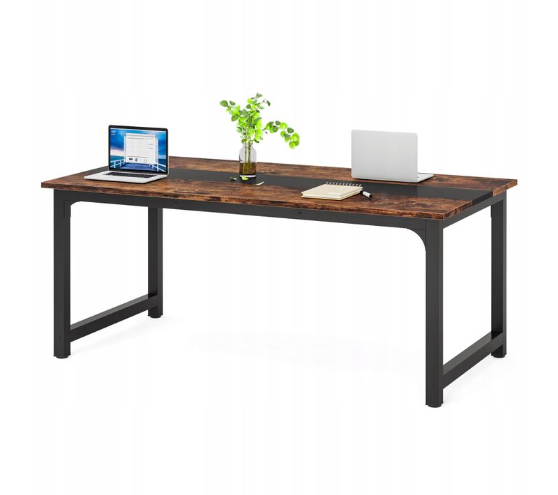 Bureau D'ordinateur Moderne, 160 X 80 Cm, Grand Bureau, Table D'ordinateur, Rustique/noir