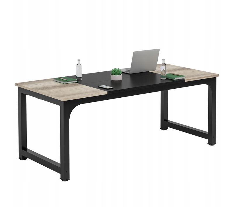 Bureau Pour Ordinateur Portable, Gris Vintage/noir, 180 X 80 X 75 Cm