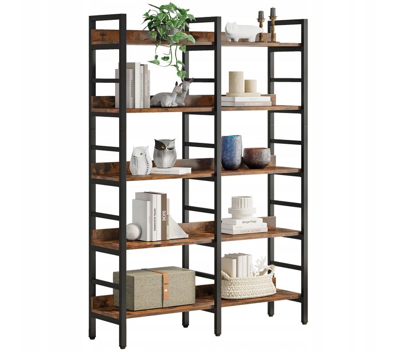 Bibliothèque, Étagère De Bureau à 5 Niveaux, Étagère Sur Pied, 180 X 80 X 30 Cm