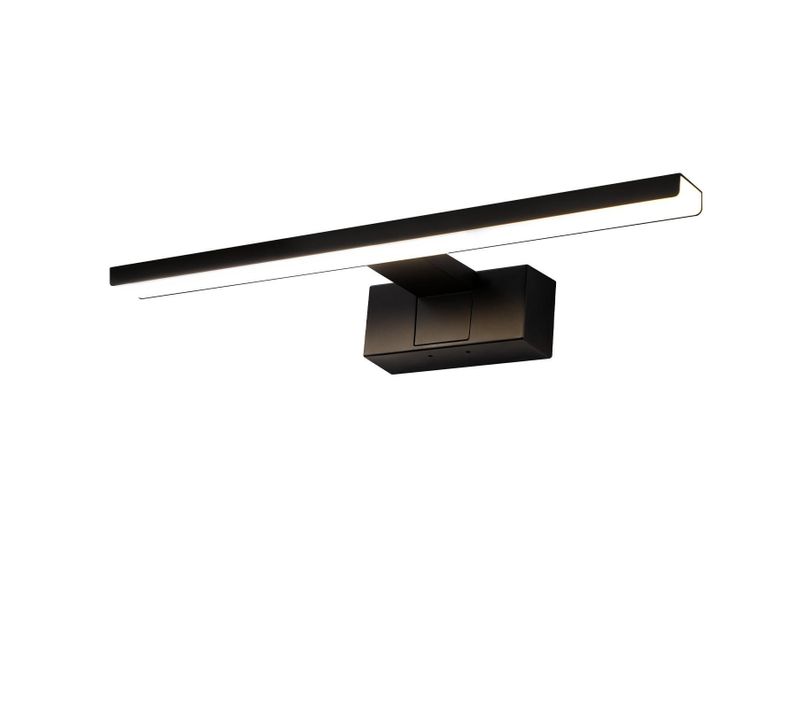 Applique LED Salle De Bain Lampe Miroir LED Ip44 Lampe Armoire 4000k Max.6w 30×5.1×12.8cm Noire