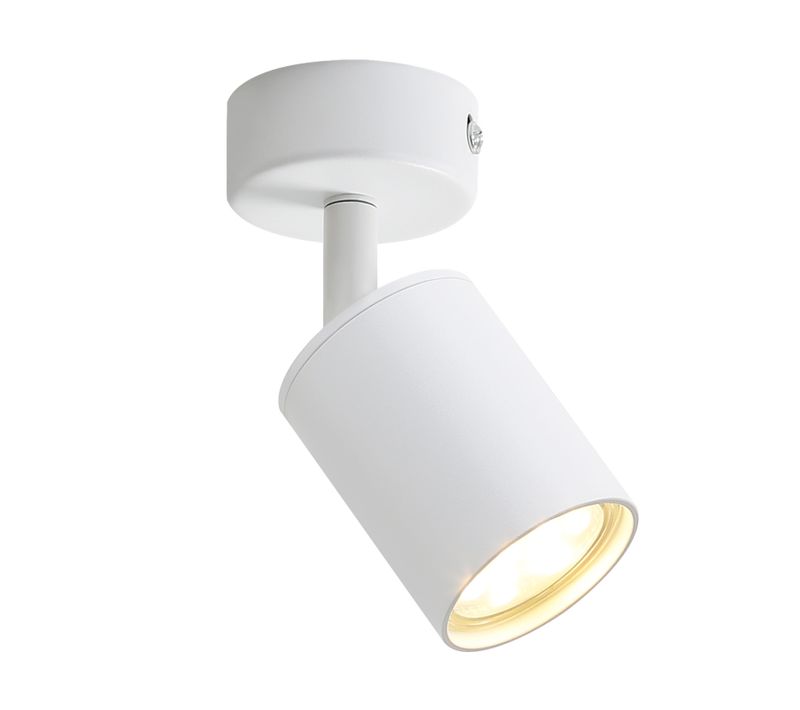 Spot De Plafond Blanc Salon 1 Flamme Gu10 Spots De Plafond Orientables 350° Sans Ampoule
