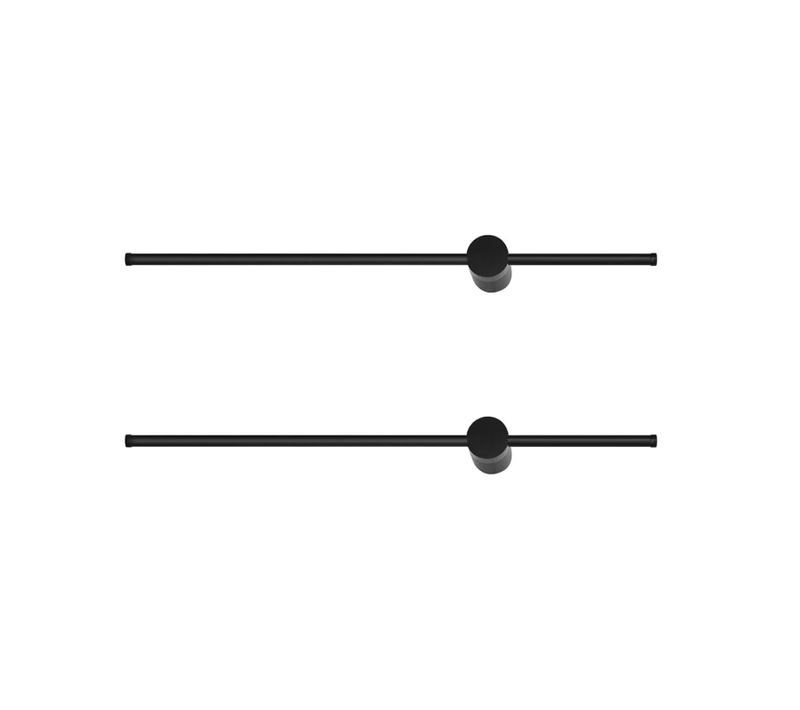 Lot De 2 Applique Murale LED D'intérieur Noire Moderne Pour Escalier Pivotant