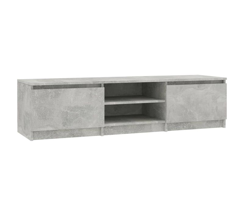 Meuble TV Gris Béton 140x40x35,5 Cm Bois D'ingénierie