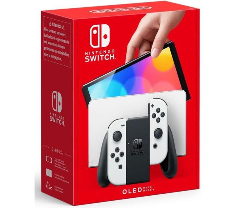 Console Nintendo Switch (modèle Oled) : Nouvelle Version, Ecran 7 Pouces - Avec Un Joy-con Blanc