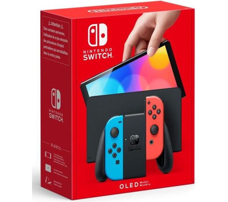Console Nintendo Switch (modèle Oled) : Nouvelle Version, Ecran 7 Pouces - Avec Un Joy-con Neon