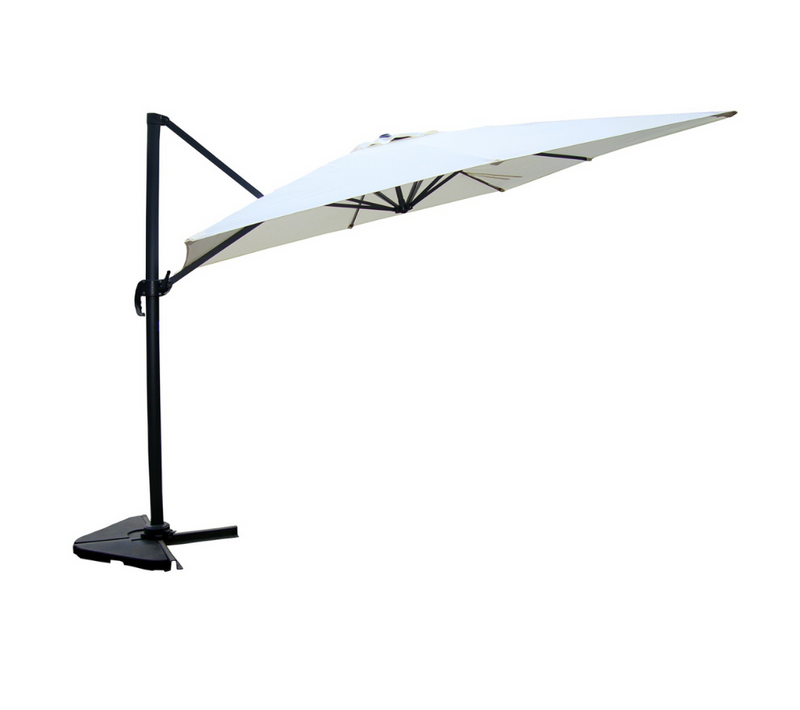 Palatino - Parasol Carré 3x3 Déporté Rotatif Écru En Aluminium