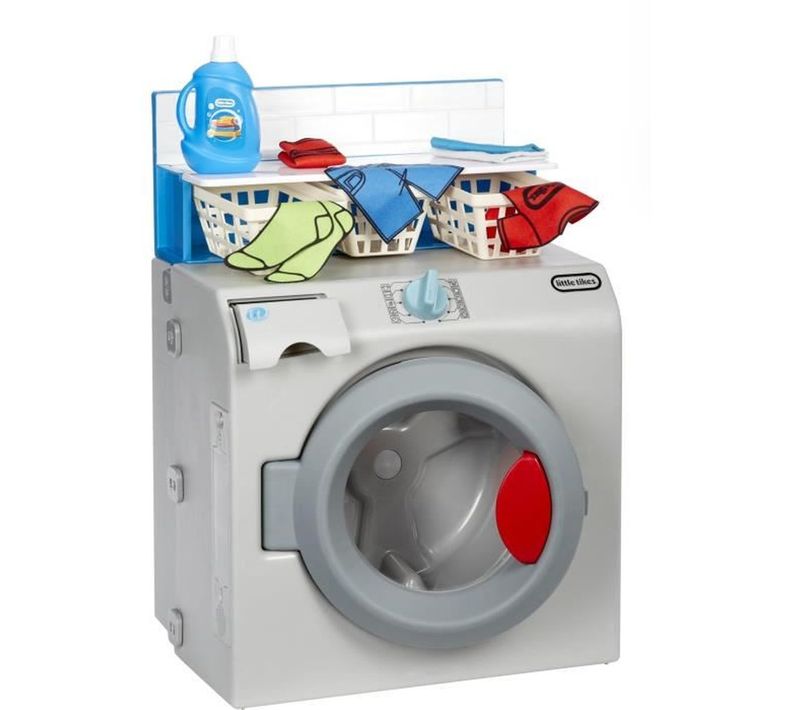 Lave-linge Et Sèche-linge Jouet - Porte Frontale, Sons, Accessoires, Piles