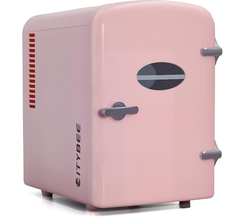 Mini Réfrigérateur 4l Petit Réfrigérateur 12v 230v Idéal Pour La Voiture La Chambre Le Camping Rose