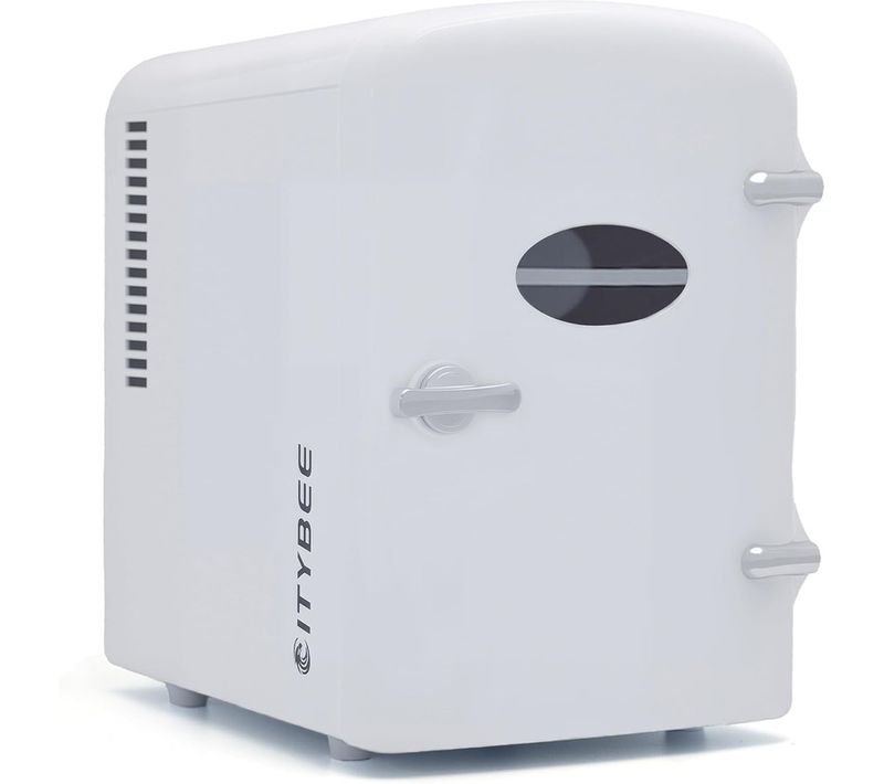 Mini Réfrigérateur 4l Petit Réfrigérateur 12v 230v Idéal Pour La Voiture La Chambre Le Camping Blanc