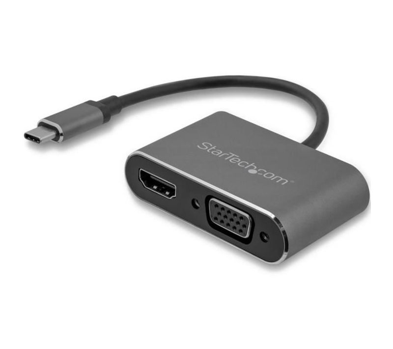 Adaptateur Usb-c Vers Vga / Hdmi 4k 30 Hz Gris Sidéral